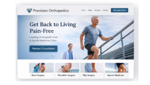 Ortho sports med landing page